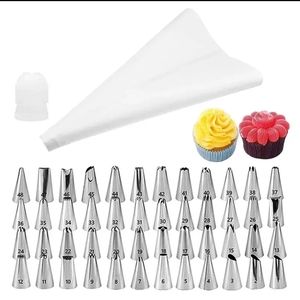 50pcs/Pack, Baking Cake Cream Squeezing Set